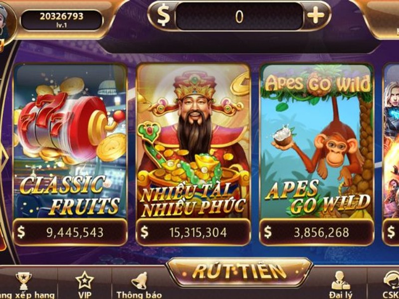 Hình ảnh Slot Game với biểu tượng may mắn